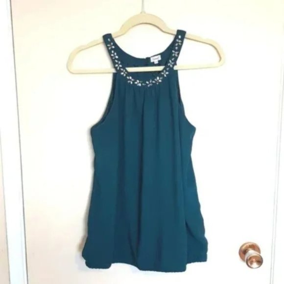 Kismet crystal  embellished sleeveless blouse - Picture 1 of 5